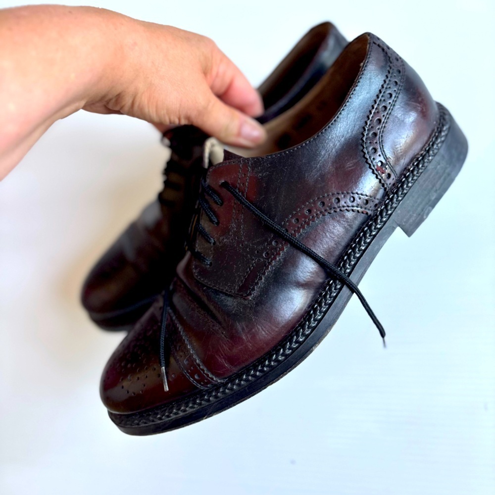 Harris Dark Brown Leather Lace Up Shoes Made in Italy - Picture 2 of 5